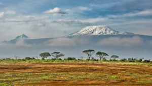Two peaks of Mt Kilimanjaro: Uhuru and Kibo